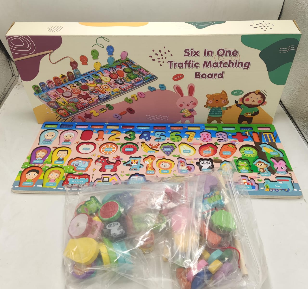 KidzLearn - 6-in-1 Traffic Matching & Counting Board