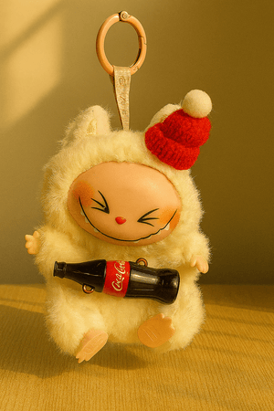 لابوبو - سلسلة مفاتيح قطيفة ناعمة